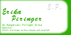 erika piringer business card